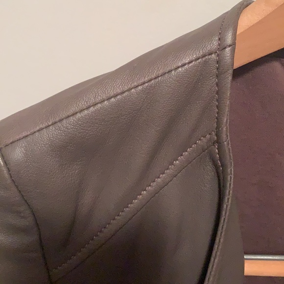 Trouve taupe leather jacket - Picture 8 of 9